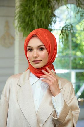 روسری نارنجی İpek Vual İpekhan - کد 832686249