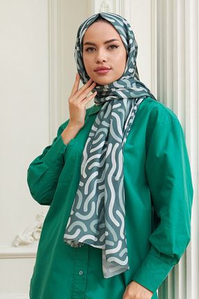 شال سبز زنانه پنبه ای İpekhan - کد 447009683