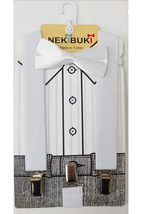 پاپیون سفید بچه گانه مخلوط پلی استر NEKİBUKİ - کد 889399029