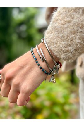 دستبند جواهر آبی زنانه سنگ طبیعی Gökçeada - کد 876976991