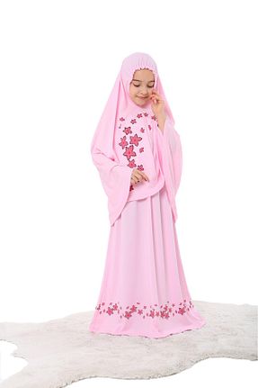 لباس حجاب صورتی بچه گانه رگولار elanesa - کد 890194375