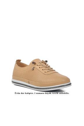 کفش کلاسیک بژ زنانه چرم خالص Voyager - کد 805089041
