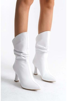 بوت / نیم بوت سفید زنانه چرم مصنوعی Kids Club Shoes - کد 888553440