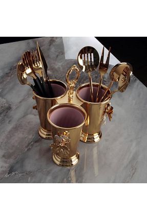 ست پذیرائی طلائی استیل (فولاد) PARILTI HOME COLLECTİON - کد 890228388