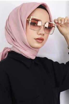 روسری صورتی پنبه ای Melodi Scarf - کد 889565391