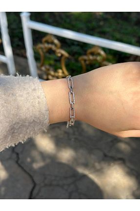 دستبند نقره طوسی زنانه 925 عیار KARSU - کد 889561287