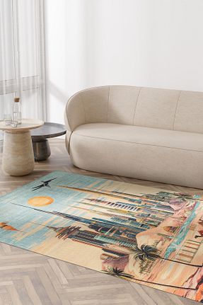 فرش رنگی قابل شستشو Rugs Modern Halı - کد 889559602