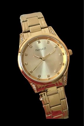 ساعت مچی طلائی زنانه 31-35 میلی متر Ferrucci - کد 889566118