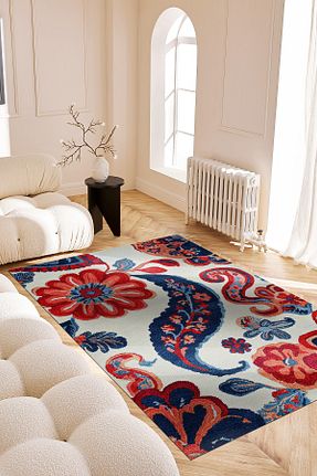 فرش بژ قابل شستشو Rugs Modern Halı - کد 889589242