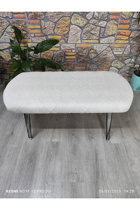 پوف و نیمکت بژ 100 x 40 COVER TEKSTİL - کد 889613212