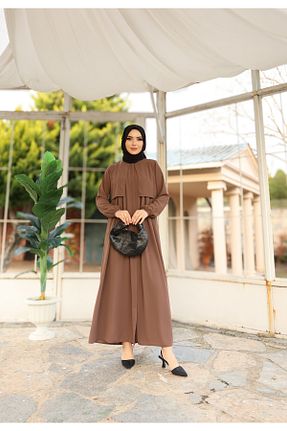 کلاه و ابایا قهوه ای زنانه بافتنی MODA - کد 889629678