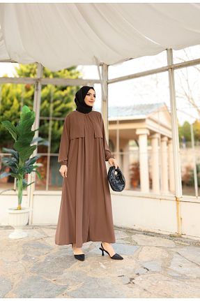کلاه و ابایا قهوه ای زنانه بافتنی MODA - کد 889629678