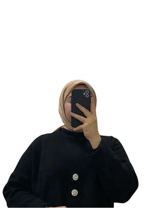 روسری آبی کرپ ساتن ابریشم Aker - کد 889640548