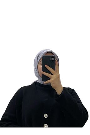 روسری بژ کرپ ساتن ابریشم Aker - کد 889640574