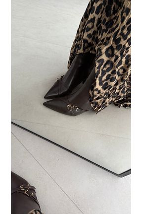 بوت / نیم بوت قهوه ای زنانه چرم مصنوعی Gilla Shoes and Bag - کد 889652005