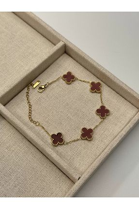 دستبند استیل (فولاد) زرشکی استیل (فولاد) Harmony Aksesuar - کد 889678366