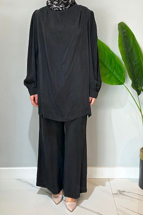 ست بالاتنه و پائین تنه حجاب مشکی زنانه رگولار Nuss - کد 889684964