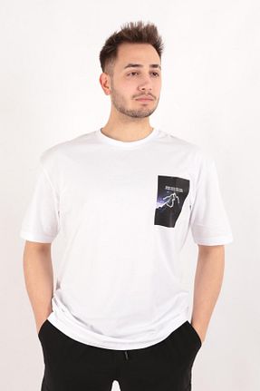 تیشرت سفید مردانه یقه دوچرخه Cazador - کد 815122870