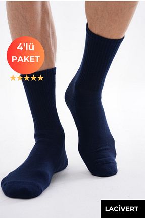 جوراب اسپرت سرمه ای مردانه پنبه ای TÜMHAN laCOTON - کد 889690532