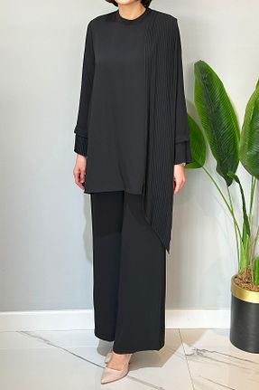 ست بالاتنه و پائین تنه حجاب مشکی زنانه رگولار Nuss - کد 889707259