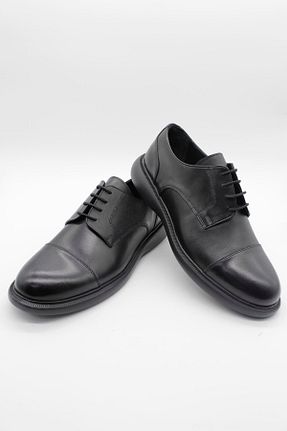 کفش کلاسیک مشکی مردانه چرم خالص İmza - کد 889716243