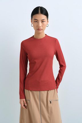 بلوز حجاب نارنجی زنانه پنبه ای Nihan - کد 889730522