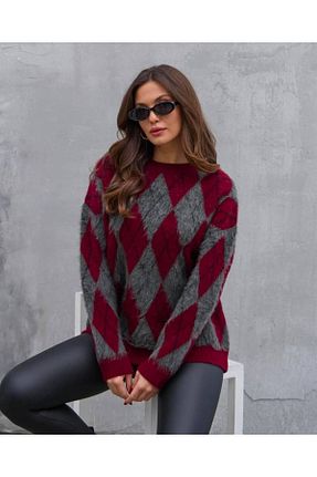 پلیور زرشکی زنانه رگولار dignus - کد 903365062
