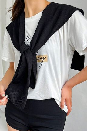 شال گردن مشکی زنانه اکریلیک Moibody - کد 889782822