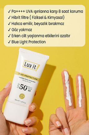 کرم ضد آفتاب صورت SPF 50 + Luv it! - کد 686344459