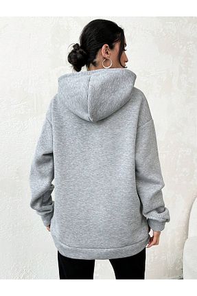 سوئیشرت طوسی زنانه ساده MODAVİBE - کد 889798013