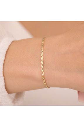 دستبند طلا زرد زنانه 14 عیار Hasalp Kuyumculuk - کد 890521014