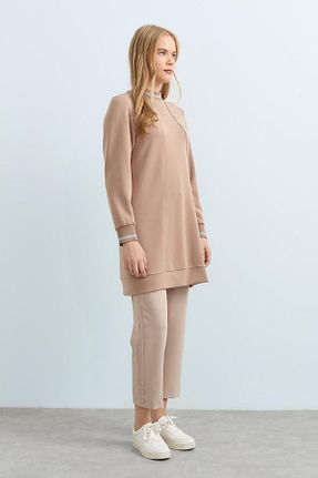 سوئیشرت حجاب قهوه ای زنانه بافتنی Nihan - کد 858283314