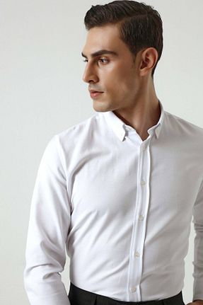 پیراهن سفید مردانه اسلیم فیت D