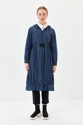ترنچکت حجاب سرمه ای زنانه بدون آستر Nihan - کد 813964184