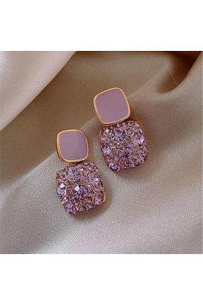 گوشواره جواهر بنفش زیرکن Pelin Aksesuar - کد 889935170