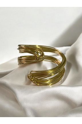 دستبند استیل (فولاد) طلائی استیل (فولاد) ŞAKOO - کد 889939061