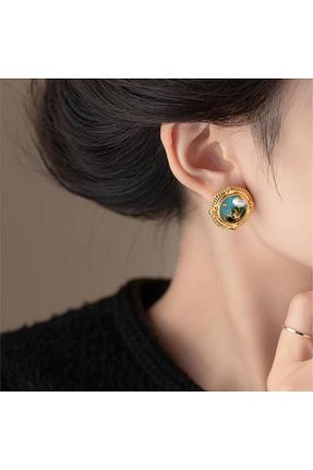 گوشواره جواهر طلائی مروارید Pelin Aksesuar - کد 889935249