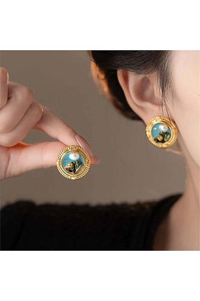 گوشواره جواهر طلائی مروارید Pelin Aksesuar - کد 889935249