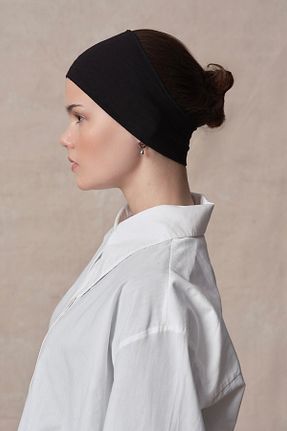 کلاه شنای حجاب مشکی زنانه Qef - کد 889937917