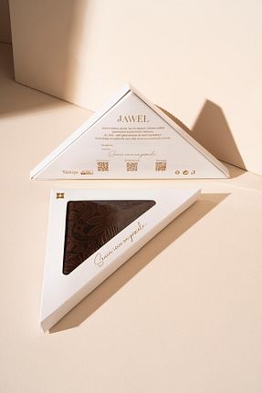 روسری قهوه ای پلی استر JAWEL - کد 889949115
