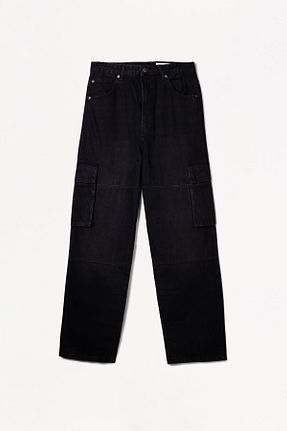 شلوار جین مشکی مردانه رگولار Bershka - کد 889941447