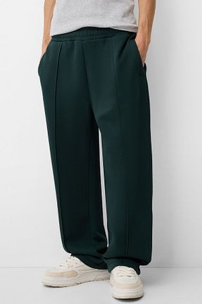 شلوار سبز مردانه پنبه ای Bershka - کد 889941152