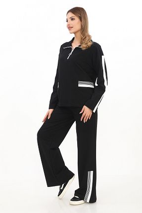 ست گرمکن مشکی زنانه پاچه گشاد zitex - کد 889941288