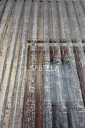 پرده توری طوسی ریل دار LisabellaHome - کد 889953566