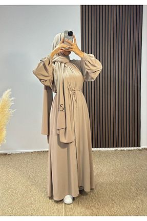 کلاه و ابایا بژ زنانه رگولار Butik - کد 889953751