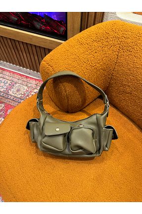 کیف دوشی خاکی زنانه چرم مصنوعی LOVELYSTORE - کد 889986259