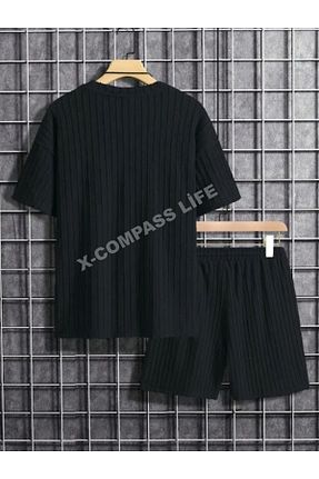 ست بالاتنه و پائین تنه مشکی زنانه بافتنی x-compass life - کد 824759354