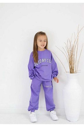ست کرمکن اسپرت بنفش بچه گانه پنبه ای Butik - کد 890691012