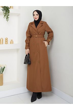 ترنچکت حجاب قهوه ای زنانه پلی استر RACE FASHİON - کد 889976321