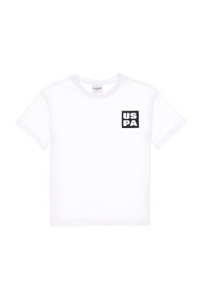 تیشرت سفید بچه گانه یقه دوچرخه U.S. Polo Assn. - کد 889976403